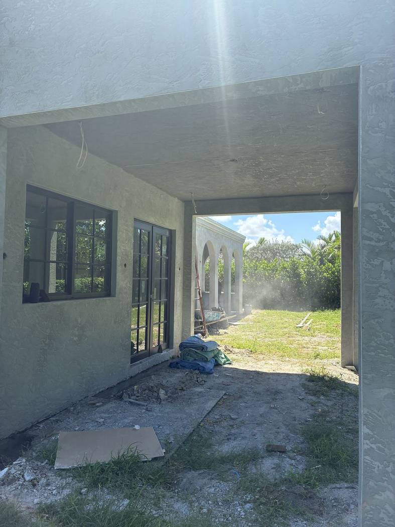 Stucco Porch & Arcade — completed exterior stucco by Quilco Stucco, West Palm Beach, FL