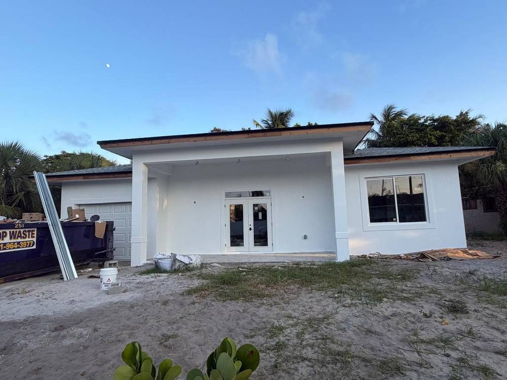 After — finished painted exterior by Quilco Stucco, Front Elevation, Prosperity Farms