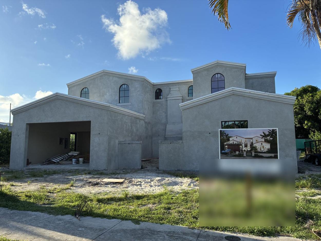Luxury Custom Residence — completed exterior stucco by Quilco Stucco, West Palm Beach, FL